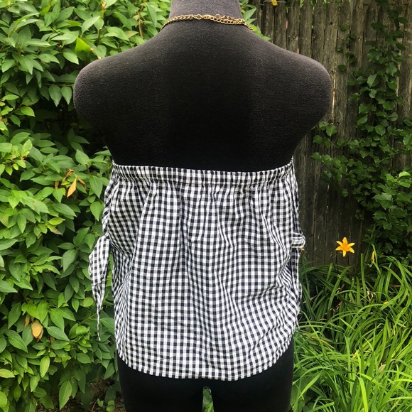 🎉HP🎉 ASOS gingham off the shoulder top NWT!! - Picture 6 of 7